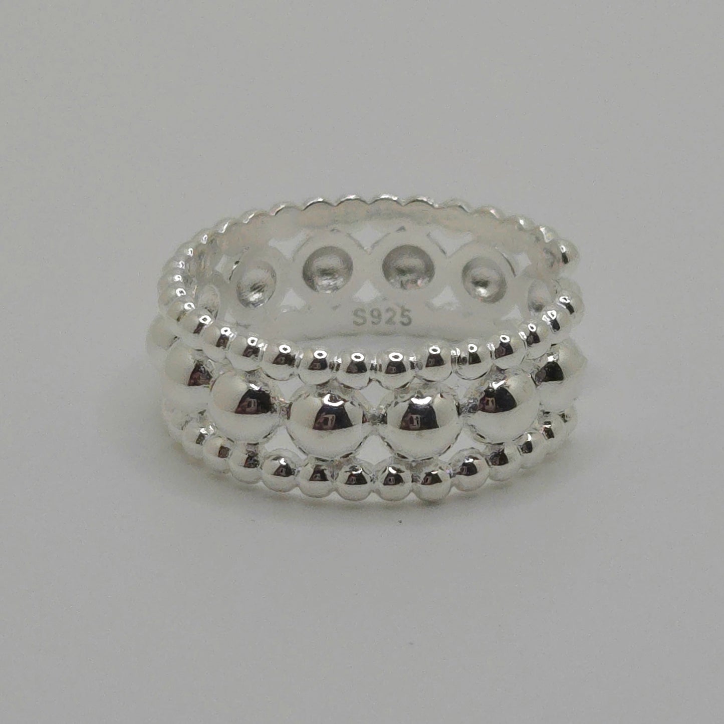 Three Layer Hollow Bead Ring