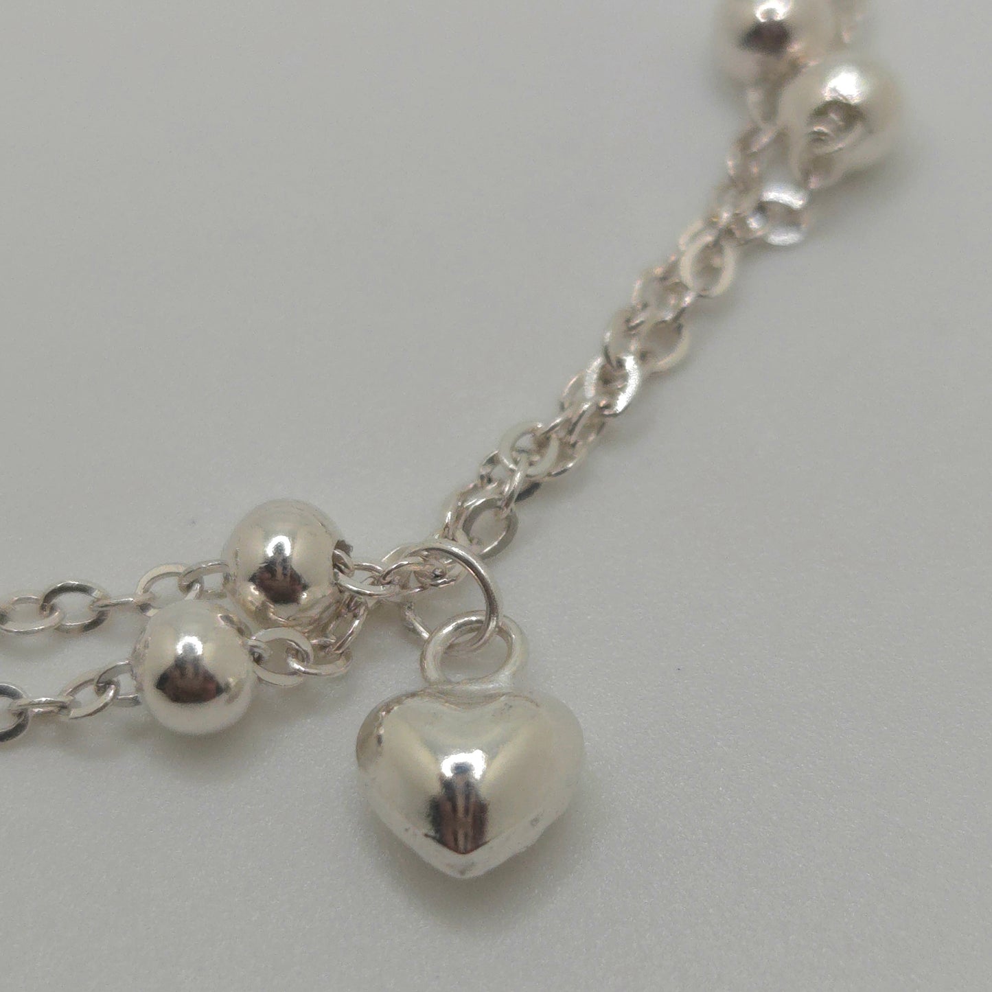 Double-Layered Sweetheart Charm Bracelet
