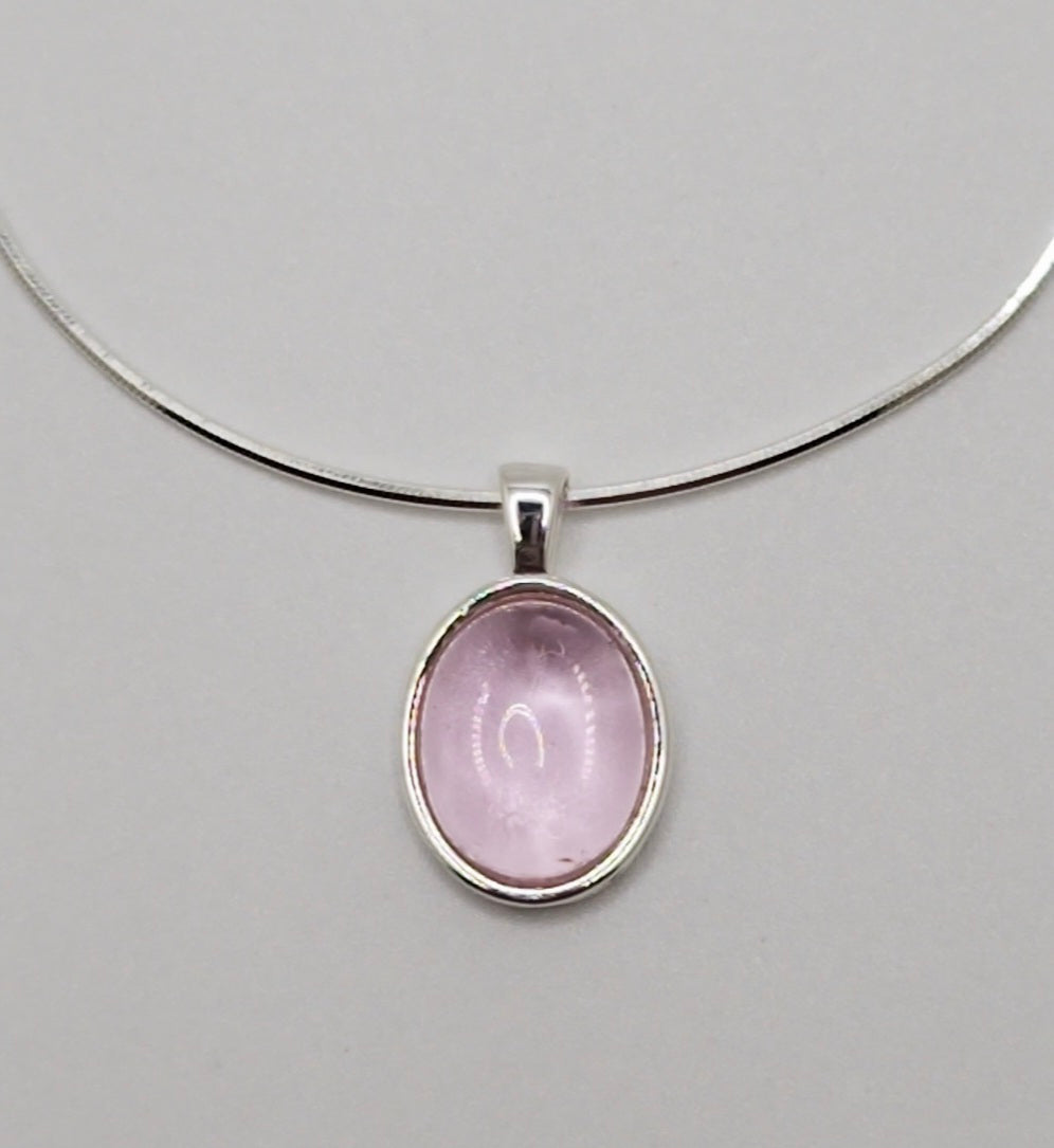 Soft Pink Amethyst Stone Necklace