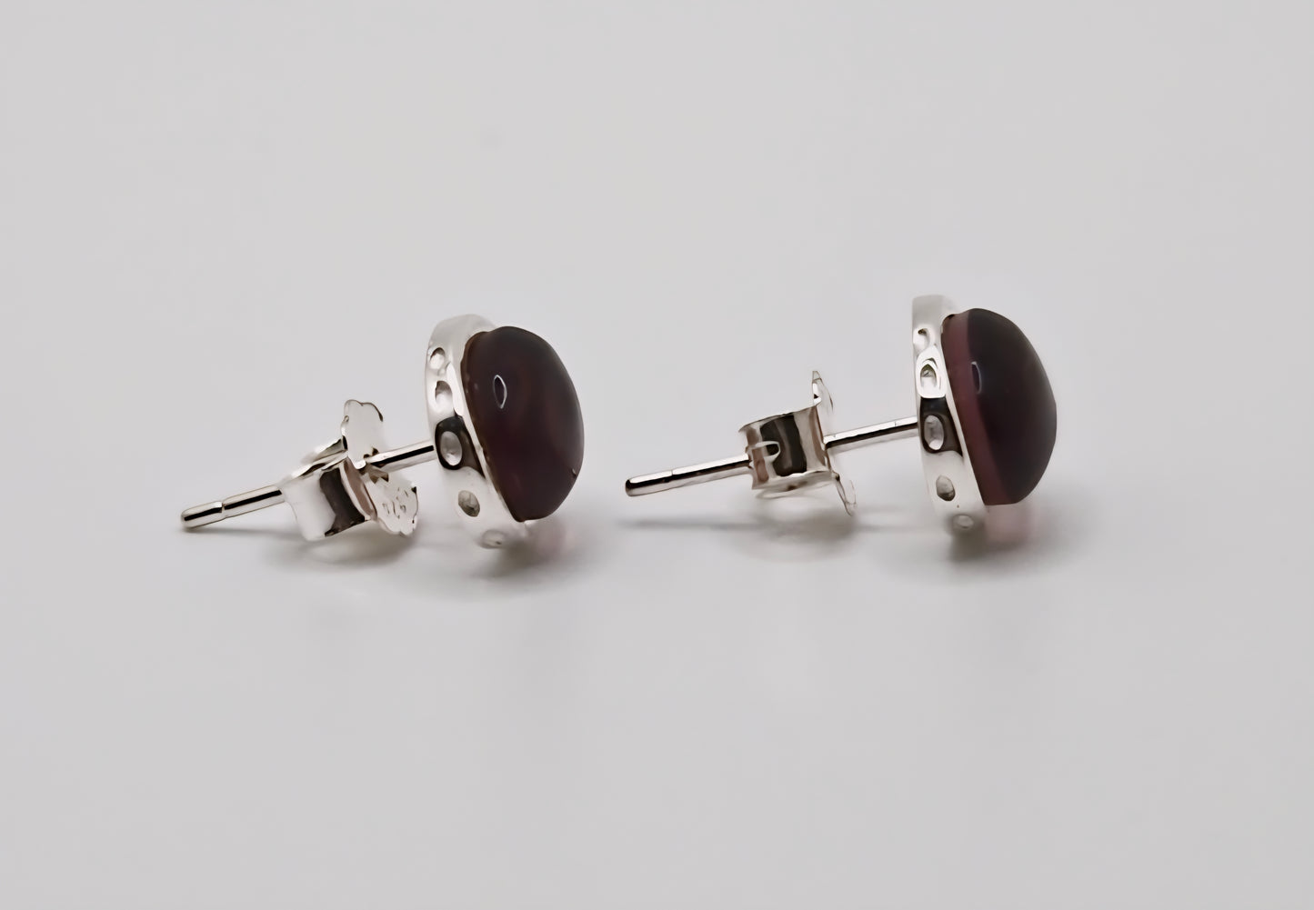 Deep Purple Amethyst Stud Earrings