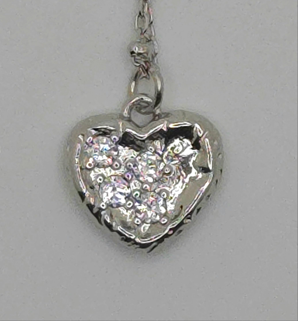 Jeweled Heart Pendant Necklace