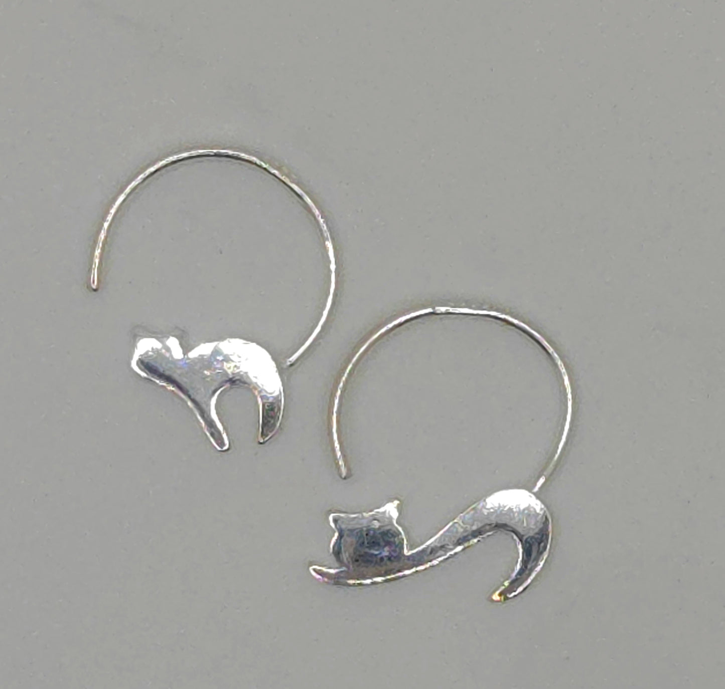 Stretching Kitty Hook Earrings
