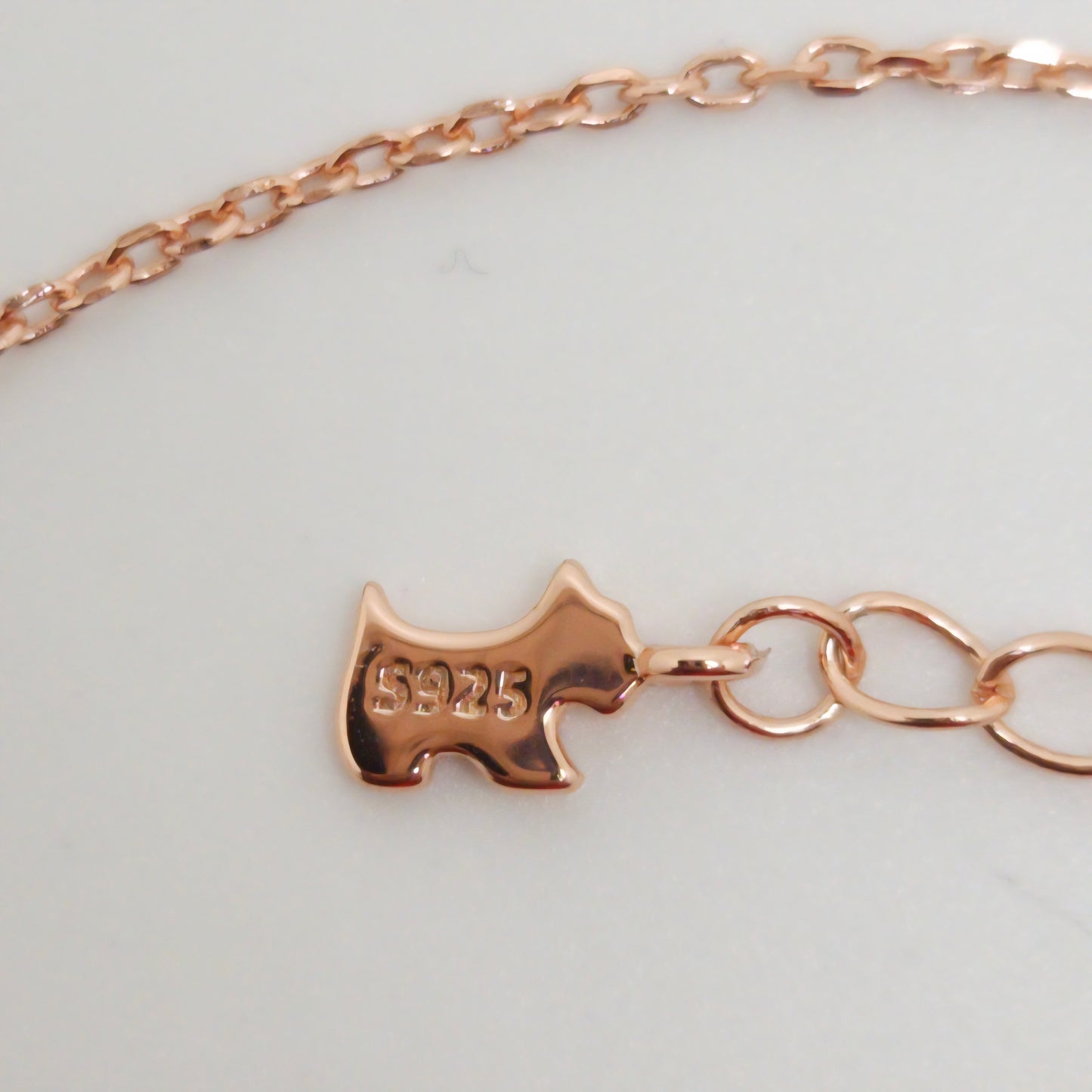 Pink Scottie and Crown Charm Necklace