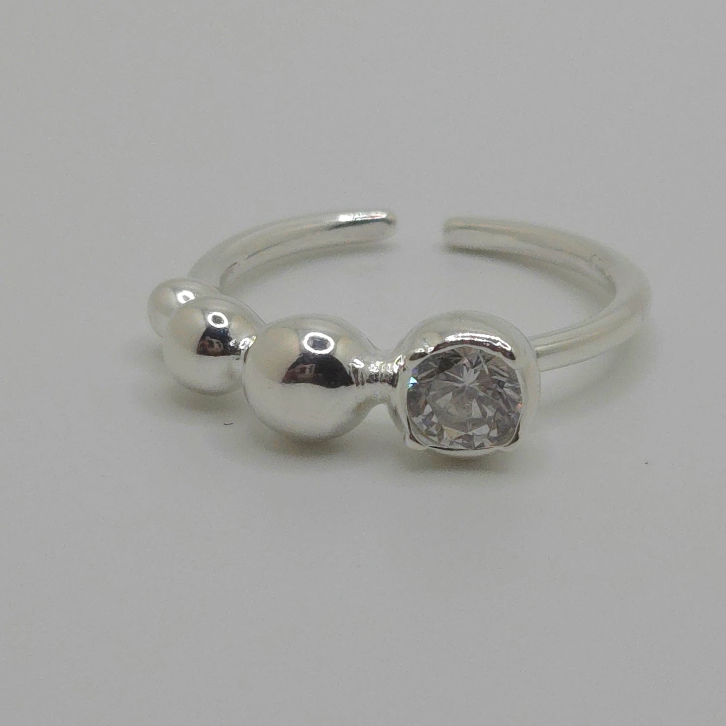 Quad Bead Zircon Ring