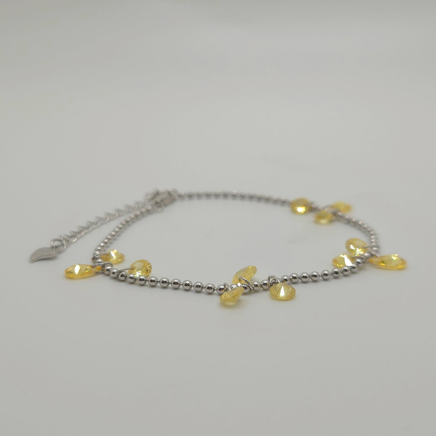 Yellow Zirconia Droplet Bracelet