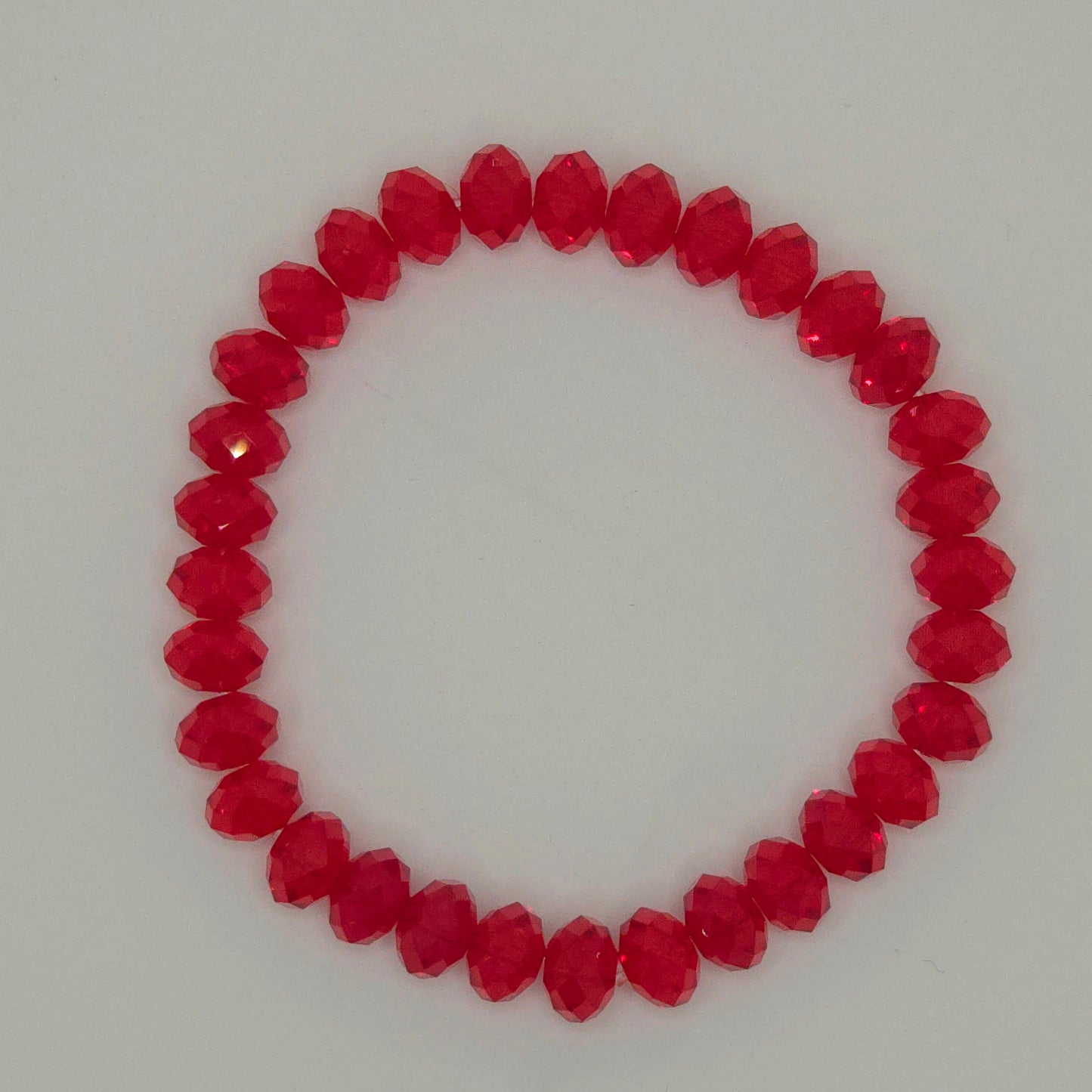 Ruby Red Gemcut Crystal Bracelet