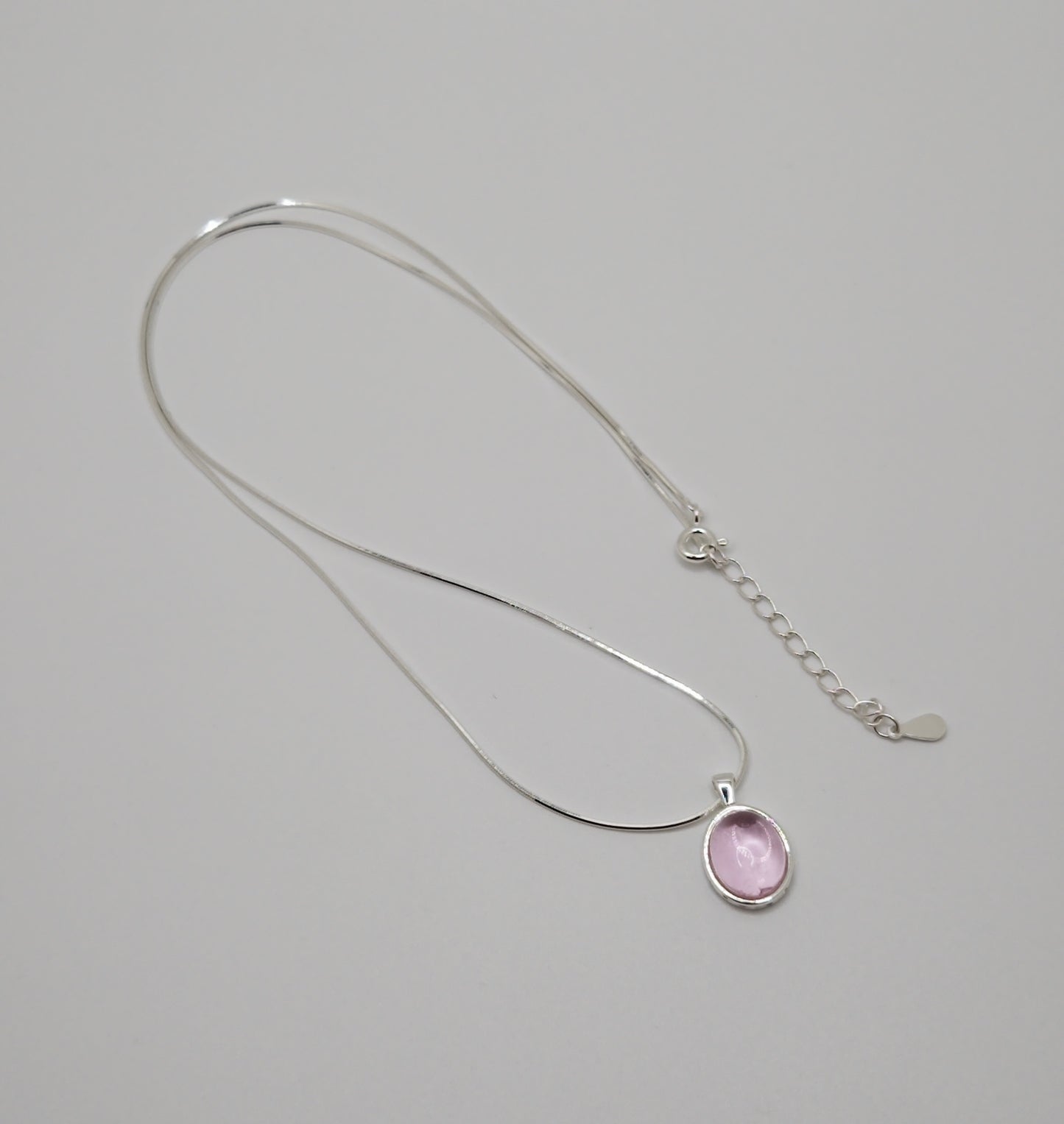 Soft Pink Amethyst Stone Necklace