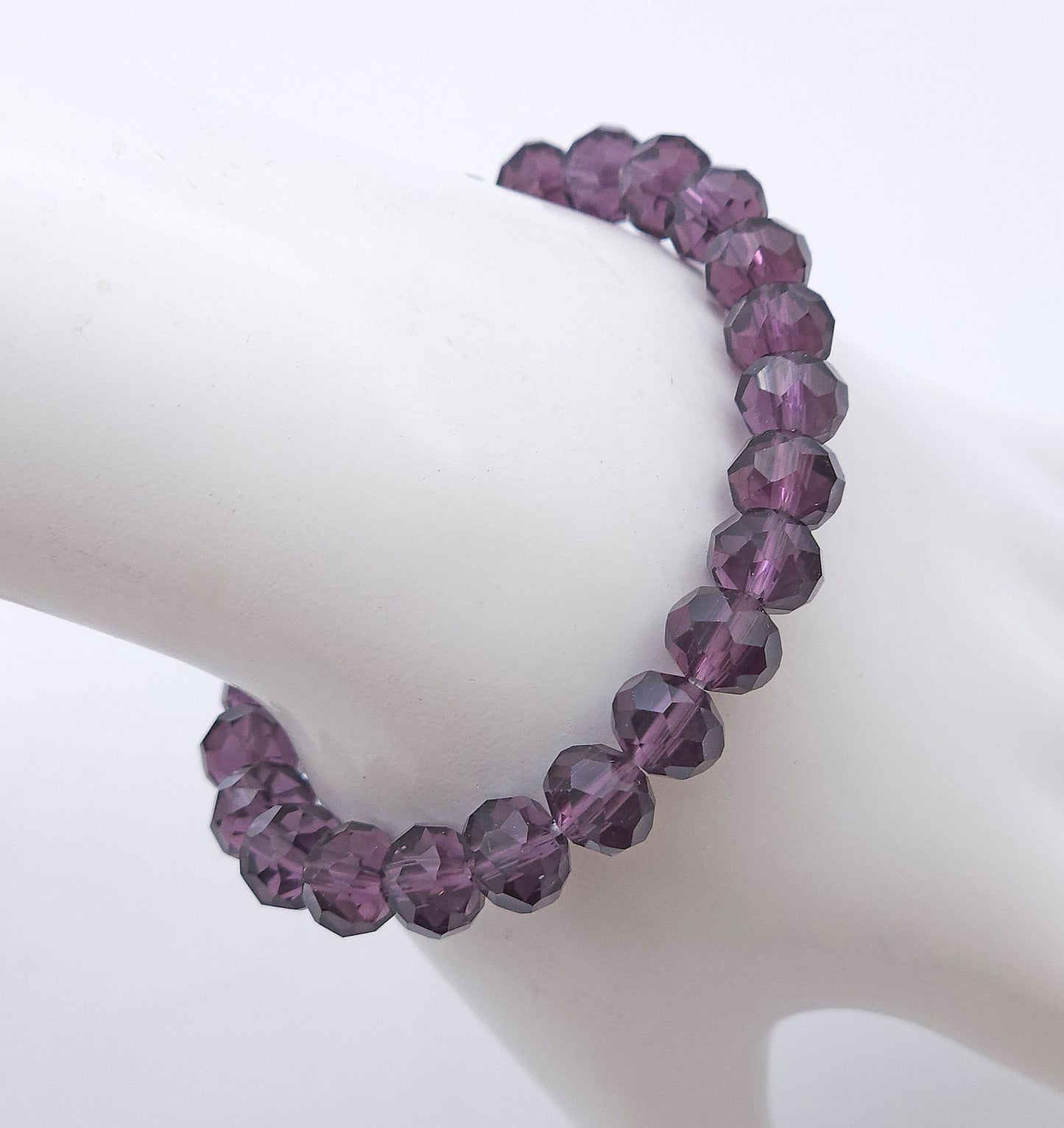 Royal Purple Gemcut Crystal Bracelet