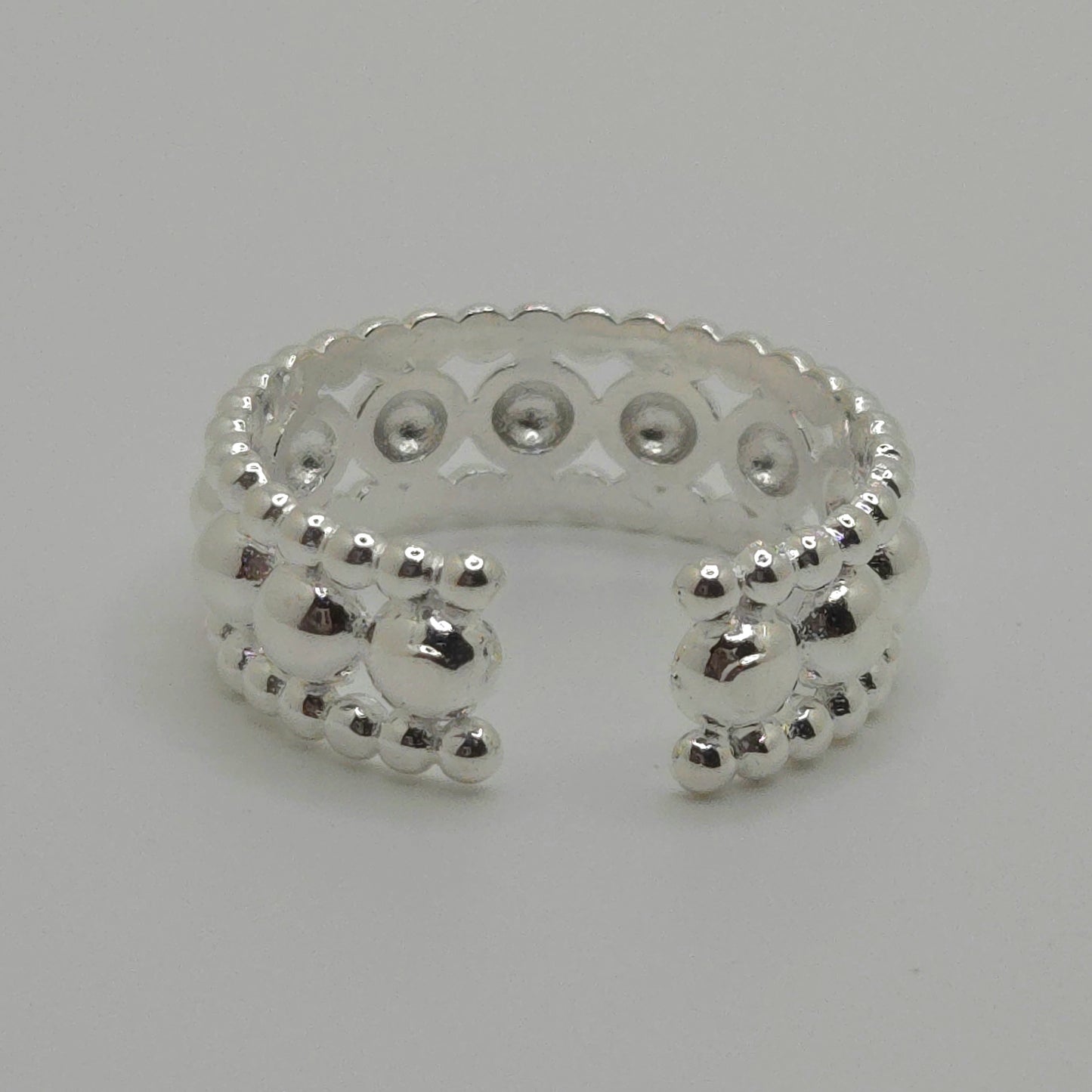 Three Layer Hollow Bead Ring