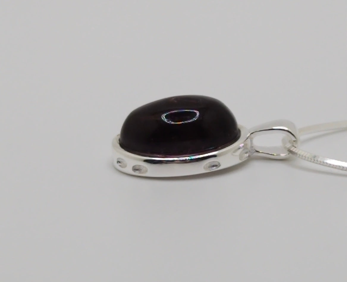 Deep Purple Amethyst Stone Necklace