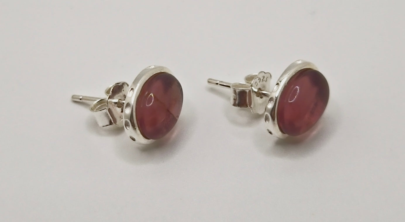 Deep Purple Amethyst Stud Earrings