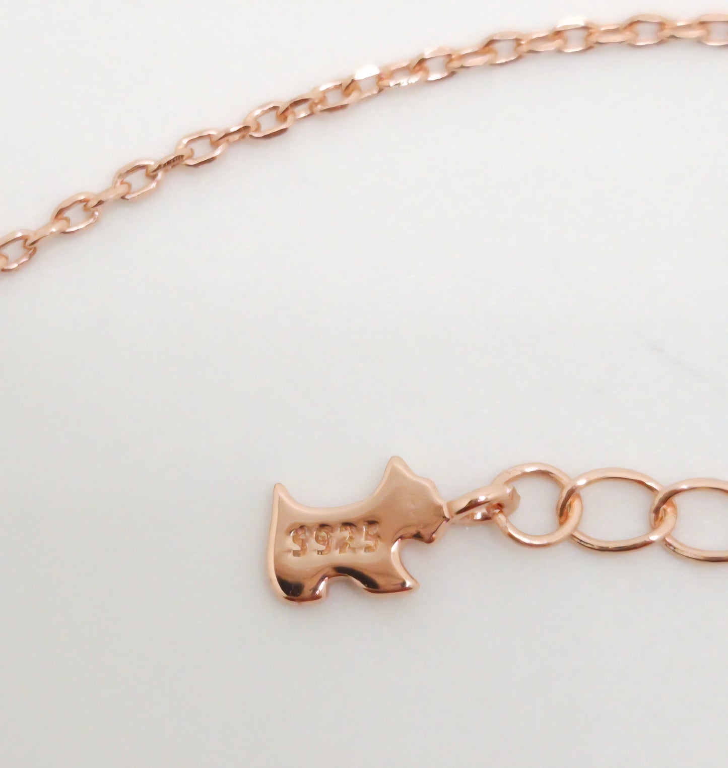 White Scottie and Snowflake Charm Necklace