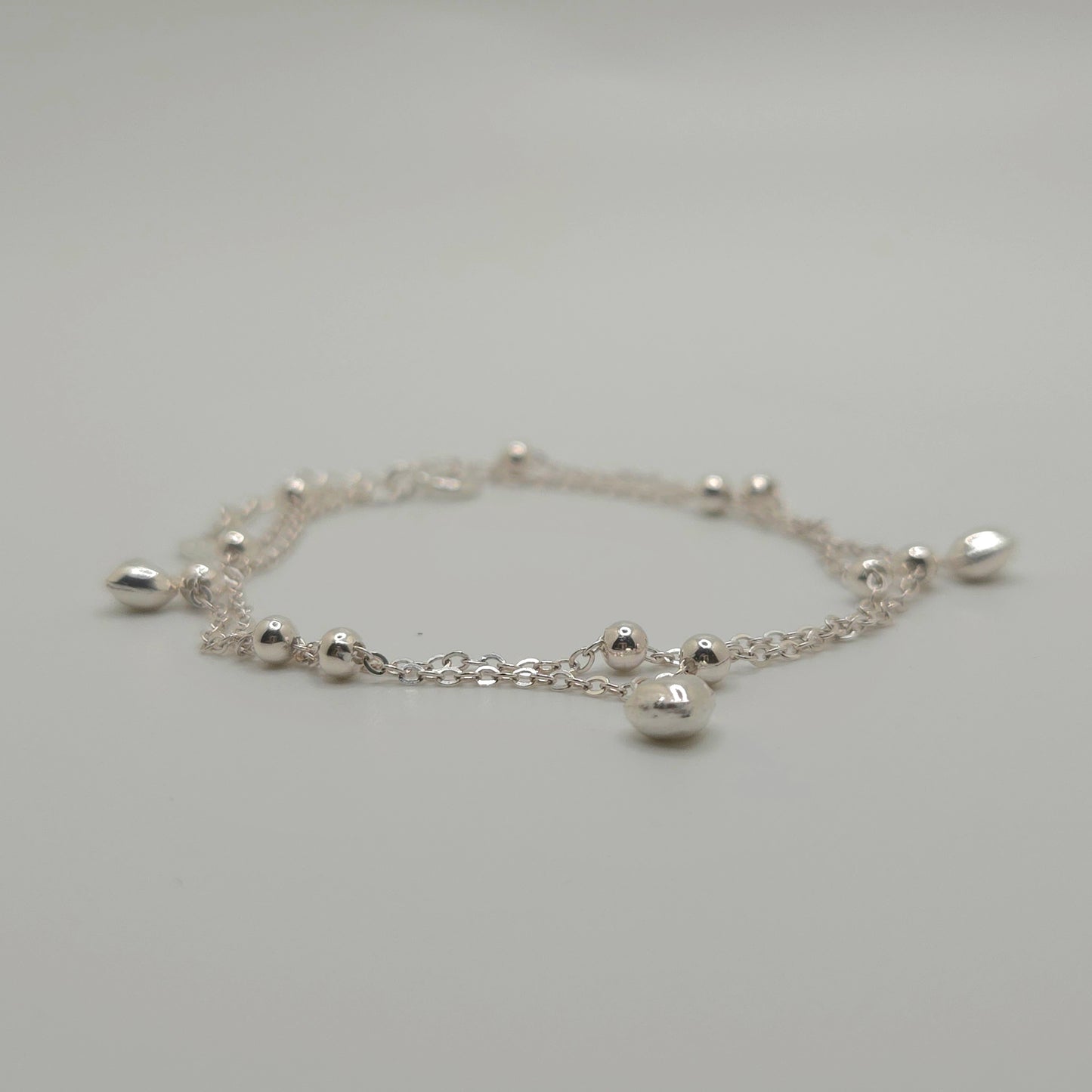 Double-Layered Sweetheart Charm Bracelet