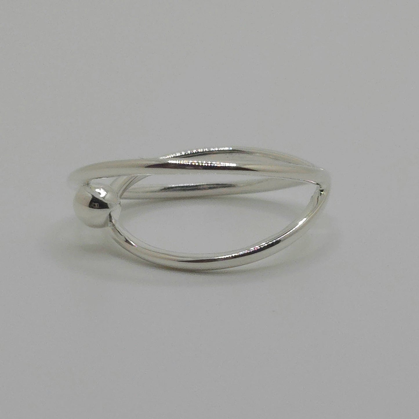 Cross Band Bead Ring