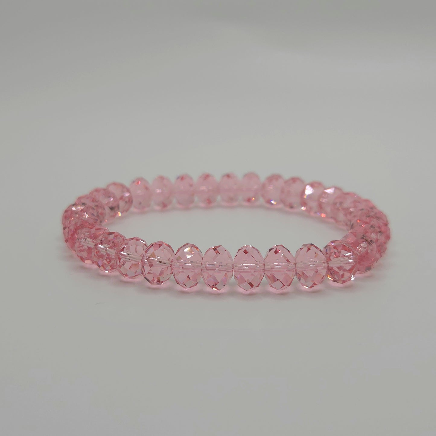 Blush Pink Gemcut Crystal Bracelet