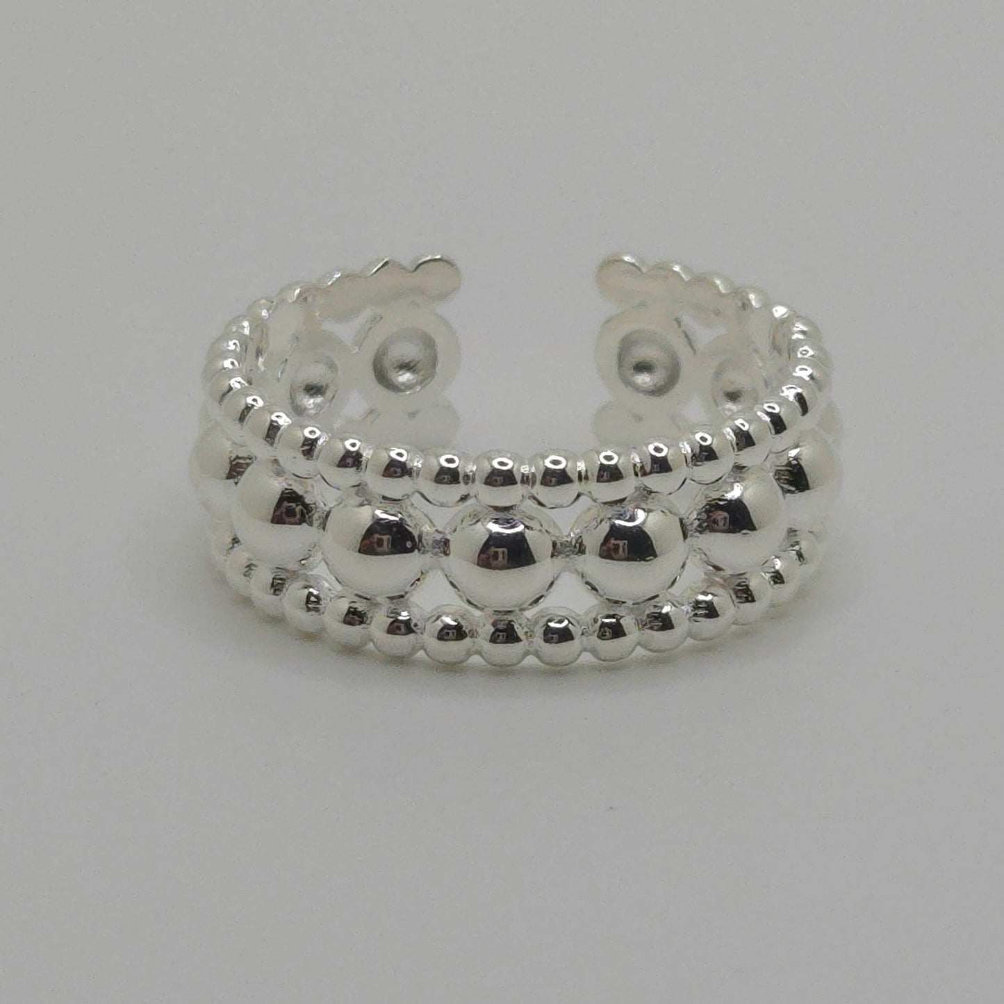 Three Layer Hollow Bead Ring