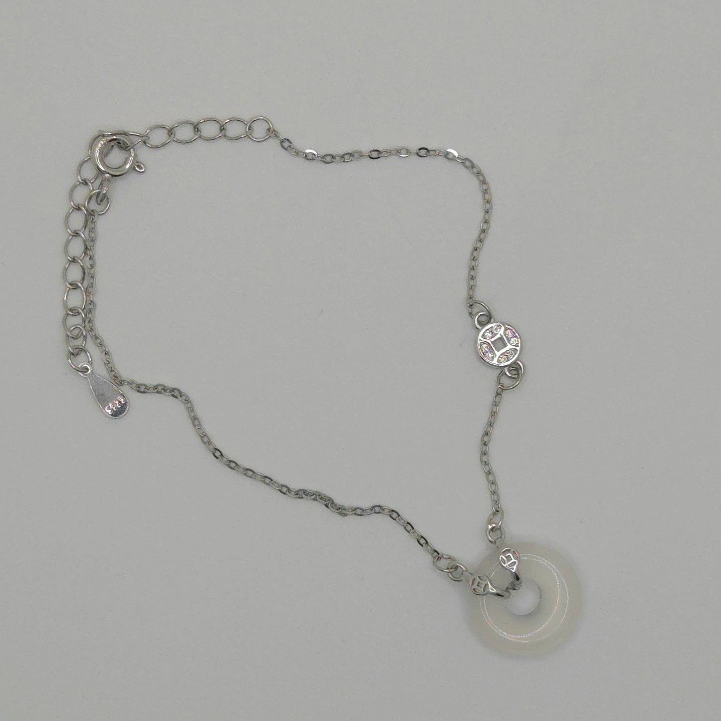 Chalcedony Stone Buckle Bracelet