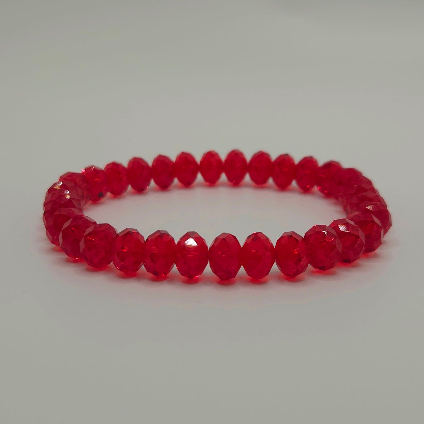 Ruby Red Gemcut Crystal Bracelet
