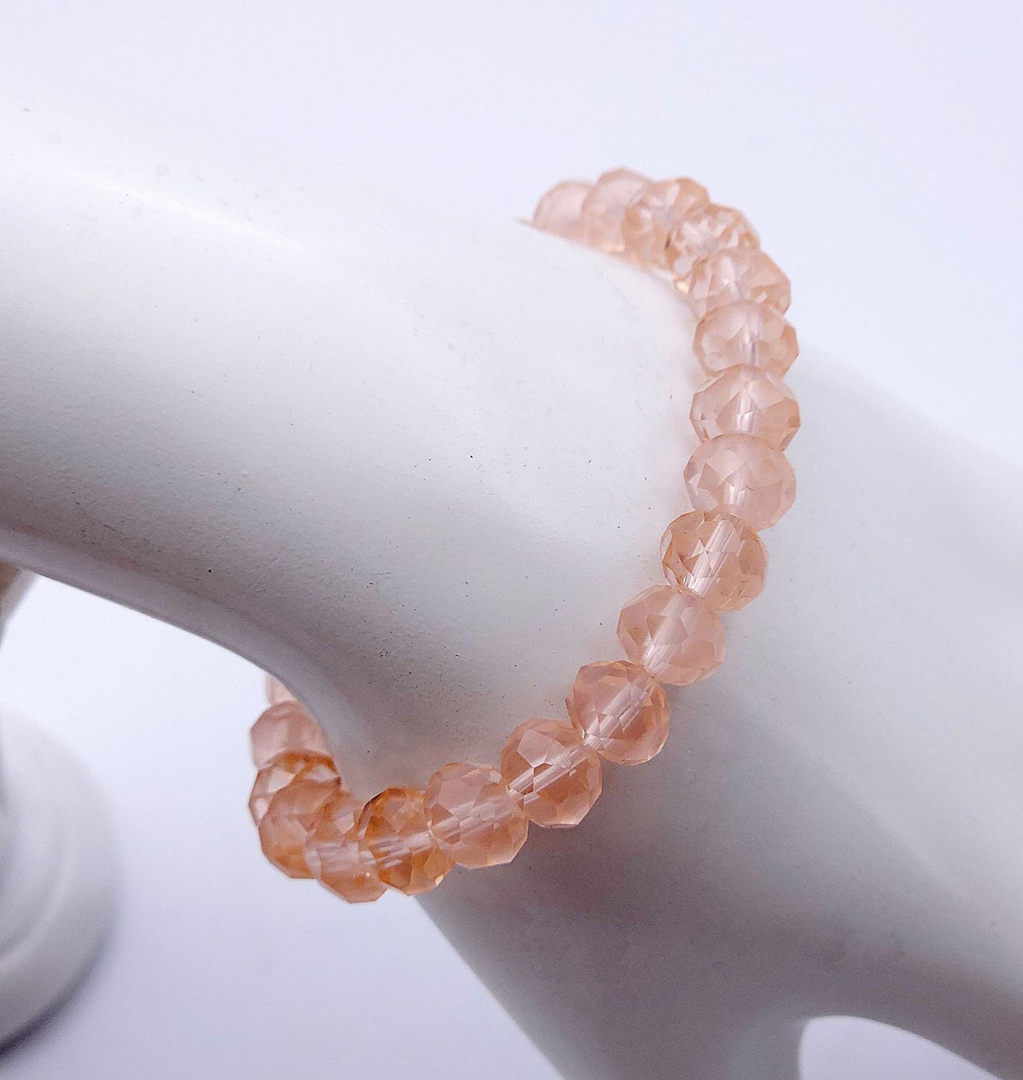 Blush Pink Gemcut Crystal Bracelet