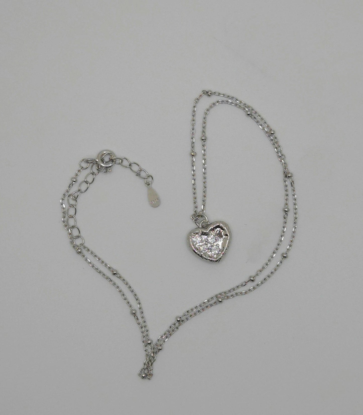Jeweled Heart Pendant Necklace