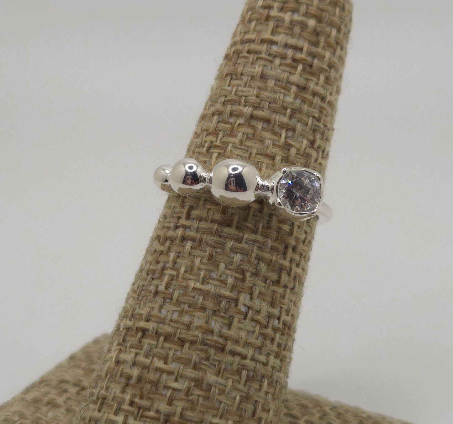 Quad Bead Zircon Ring